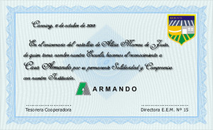 Reconocimiento a Casa Armando